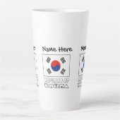Republik Korea Südkoreanische Flaggenschwarz perso Milchtasse (Vorderseite)