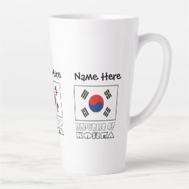 Republik Korea Südkoreanische Flaggenschwarz perso Milchtasse