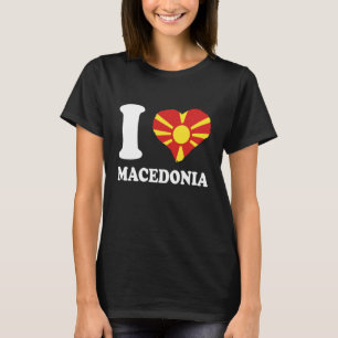 Republik Mazedonien Mazedonische Flagge Ich liebe T-Shirt