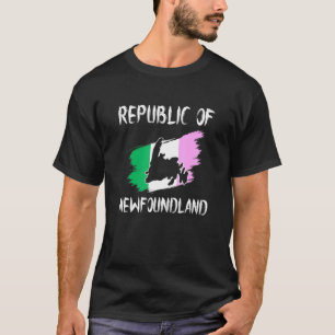 Republik Neufundland mit Flaggeninsel T-Shirt