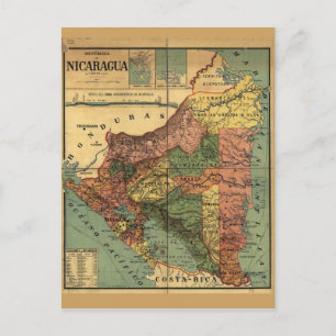 Republik Nicaragua Karte (1913)