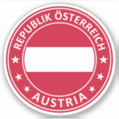 Republik Österreich Aufkleber (Vorderseite)