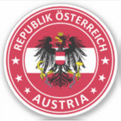 Republik Österreich Aufkleber (Vorderseite)