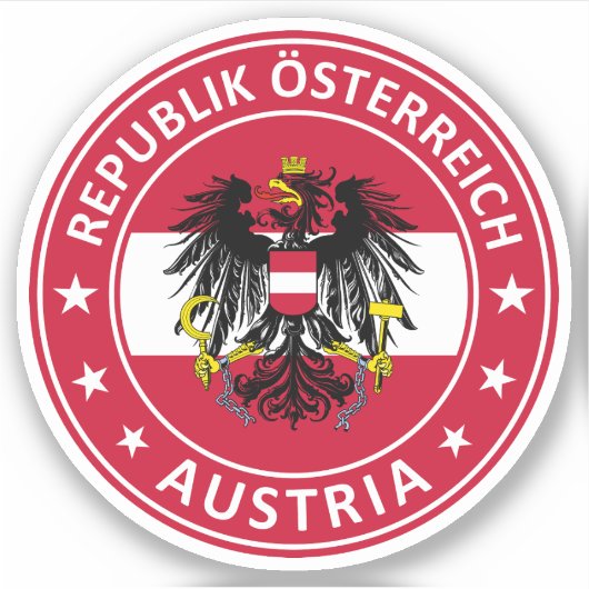 Republik Österreich Aufkleber (Vorderseite)