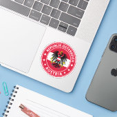 Republik Österreich Aufkleber (Laptop mit iPhone)