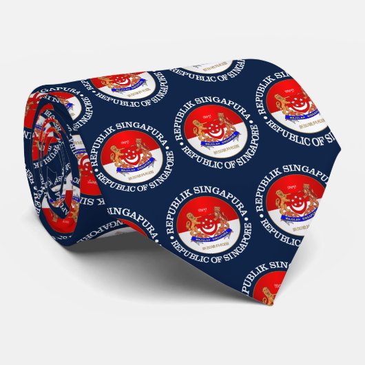 Republik Singapur Krawatte (Gerollt)
