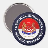 Republik Singapur Magnet (Vorderseite/Rückseite)