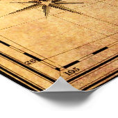 REPUBLIK TEXAS 1841 MAP POSTER (Ecke)