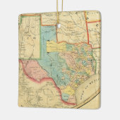 Republik Texas 1851 Karte Keramikornament (Links)