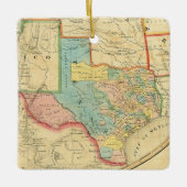 Republik Texas 1851 Karte Keramikornament (Vorderseite)
