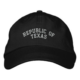 Republik Texas bestickte, anpassbare Cap Black Bestickte Baseballkappe