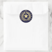 Republik Texas - Siegel Runder Aufkleber (Tasche)