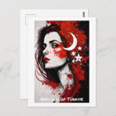 Republik Türkiye Postcard - Welt der Frauen Postkarte (Vorne/Hinten)