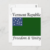 Republik Vermont Postkarte (Vorne/Hinten)