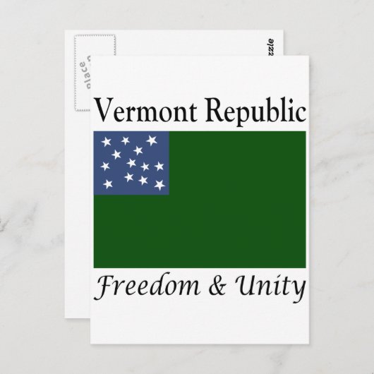 Republik Vermont Postkarte (Vorne/Hinten)