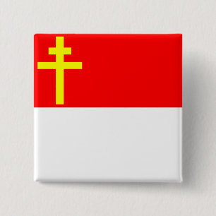 Republik von Elsass Flagge Lothringens, Frankreich Button