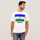 Republik von Jämtland Flagge mit dem Namen (nicht T-Shirt (Vorne ganz)