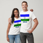 Republik von Jämtland Flagge mit dem Namen (nicht T-Shirt (Unisex)