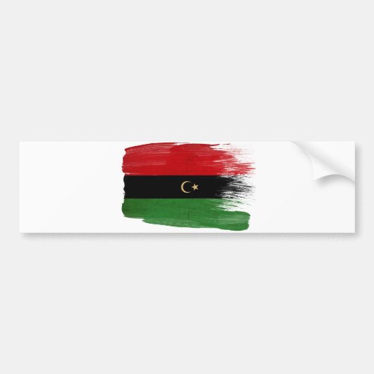 Republik von Libyen-Flagge Autoaufkleber (Vorne)