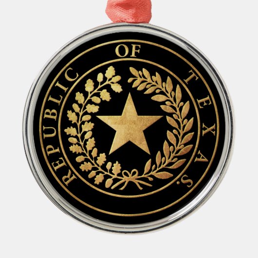 Republik von Texas-Siegel Ornament Aus Metall (Vorne)