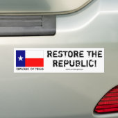 Republik von Texas - STELLEN Sie DIE REPUBLIK Autoaufkleber (Auf Auto)