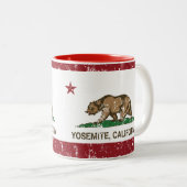 Republik Yosemite Kalifornien beunruhigt Zweifarbige Tasse (VorderseiteRechts)