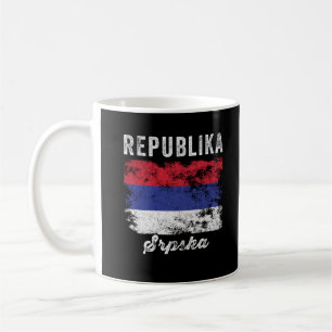 Republika Srpska-Flagge bedruckt Kaffeetasse