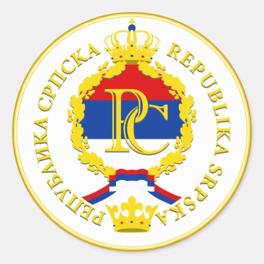 Republika Srpska Runder Aufkleber (Vorderseite)