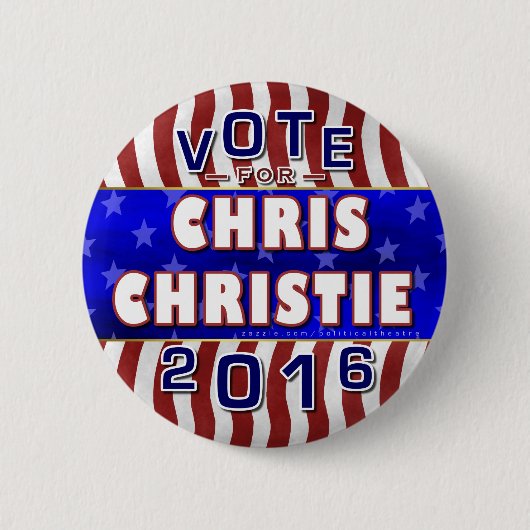 Republikaner 2016 Chris-Christie Präsidenten-Wahl Button (Vorderseite)