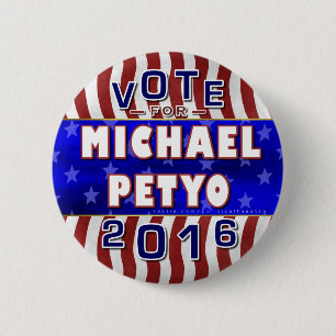 Republikaner 2016 Michael-Petyo Präsidenten-Wahl Button