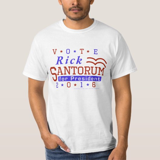 Republikaner 2016 Rick-Santorum Präsidenten-Wahl T-Shirt (Vorderseite)