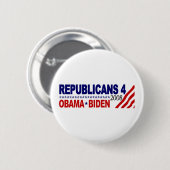 Republikaner 4 Obama Biden Button (Vorne & Hinten)
