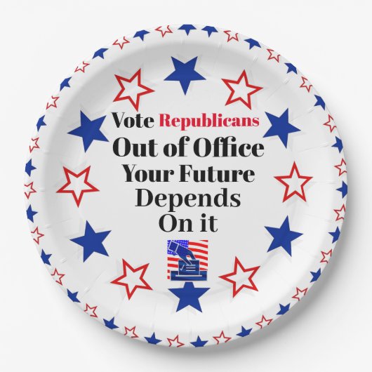 Republikaner abstimmen pappteller (Vorderseite)