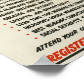 Republikaner begrüßen Arbeit Poster (Ecke)