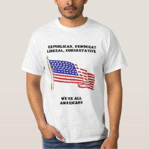 REPUBLIKANER, DEMOKRAT, LIBERALER, KONSERVATIVER, T-Shirt