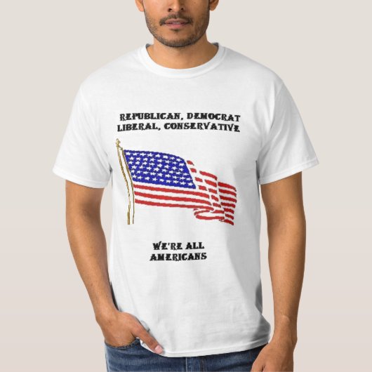 REPUBLIKANER, DEMOKRAT, LIBERALER, KONSERVATIVER, T-Shirt (Vorderseite)