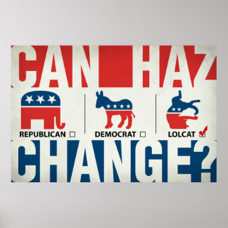 Republikaner, Demokrat, LolCat Poster