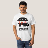 Republikaner - den Betrug in Konservativen zurück T-Shirt (Vorne ganz)