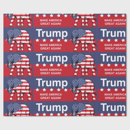 Republikaner Donald Trump 2016 Geschenkpapier (Flach)