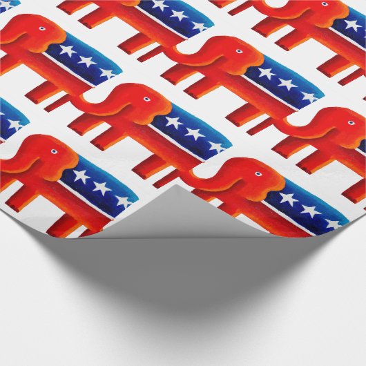 Republikaner Elefant Geschenkpapier (Ecke)