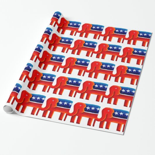 Republikaner Elefant Geschenkpapier (Ungerollt)