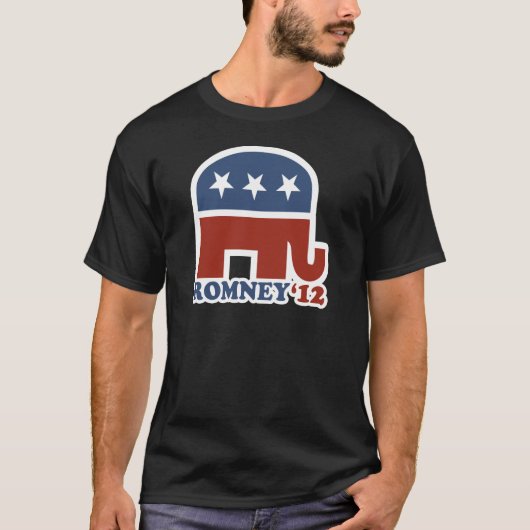 Republikaner-Elefant Mitt Romneys 2012 T-Shirt (Vorderseite)