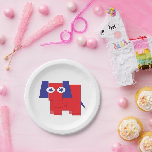 Republikaner Elefant Pappteller (Party)