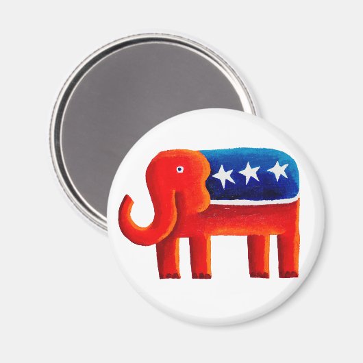 Republikaner Elephant Magnet (Vorderseite/Rückseite)