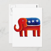 Republikaner Elephant Postkarte (Vorne/Hinten)