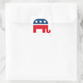 Republikaner Elephant Quadratischer Aufkleber (Tasche)