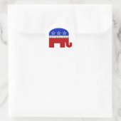 Republikaner Elephant Runder Aufkleber (Tasche)