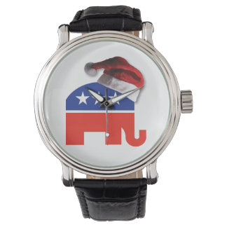 Republikaner Elephant Santa Claus Armbanduhr