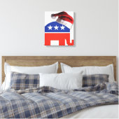 Republikaner Elephant Santa Claus Leinwanddruck (Insitu (Schlafzimmer))