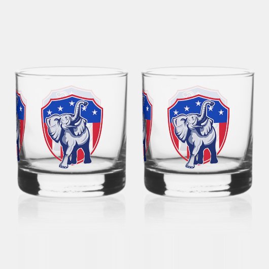 Republikaner Elephant Whiskyglas (Rückseite)